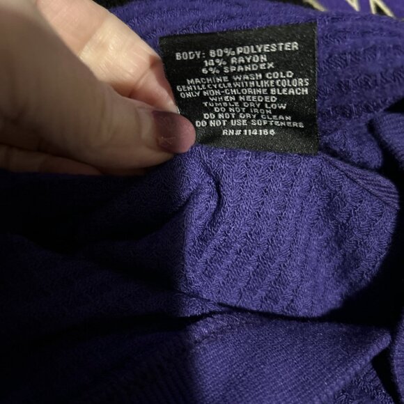 NEW Washington Huskies Colosseum Henley Purple Hoodie Button Sweater Men's L - Picture 11 of 12